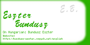 eszter bundusz business card